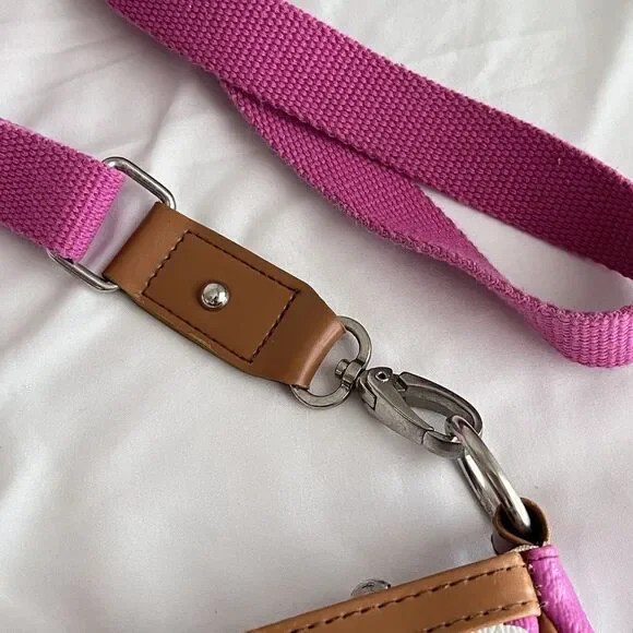 Playboy Y2K Monogram Shoulder Bag Baby Pink & White Rare Adjustable Strap - Picture 5 of 10